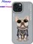 iPhone 15 Uyumlu 3D Gözlük Dolar Zincir Köpek Detaylı Nakış İşlemeli Kabartmalı Cool Glasses Kılıf 1