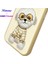 iPhone 15 Uyumlu 3D Gözlük Zincir Rich Kedi Detaylı Nakış İşlemeli Kabartmalı Cool Glasses Kılıf 3