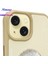 iPhone 15 Uyumlu 3D Gözlük Zincir Rich Kedi Detaylı Nakış İşlemeli Kabartmalı Cool Glasses Kılıf 4