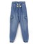 Bağcıklı Kargo Cep Erkek Çocuk Jogger Denim Jean Kot Pantolon Mavi 001-0002064 1