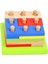 Çocuklar için renkli ahşap geometrik puzzle, eğlenceli ve öğretici oyun 1