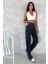 Kadın Eco-Touch Pantolon – Cepli, Lastikli Bel, Günlük Rahat Kesim Füme 3