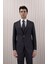 Erkek Likralı Slim Fit Sivri Yaka Yelekli Takım Elbise 2