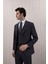 Erkek Likralı Slim Fit Sivri Yaka Yelekli Takım Elbise 4