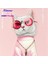 iPhone 16 Pro Max Uyumlu 3D Gözlük Zincir White Kedi Nakış İşlemeli Kabartmalı Cool Glasses Kılıf 2