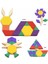 Renkli Ahşap 125 Parça Tangram Zeka Geliştirici Eğitici Puzzle Seti 2