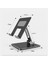 Masaüstü Telefon Tablet Standı Ağır Metal Taban, Katlanabilir, 180° Dönen Çift Dirsekli Tutucu Gümüş 6