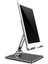 Masaüstü Telefon Tablet Standı Ağır Metal Taban, Katlanabilir, 180° Dönen Çift Dirsekli Tutucu Gri 8