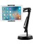 Masaüstü Telefon Tablet Tutucu 360° Dönen Başlık Çift Hareketli Ayarlanabilir Uzun Kol (56CM) 1