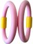 Kilitli Deniz ve Havuz Makarnası - Pembe-Sarı (Kilidi 22 Cm) 2