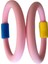 Kilitli Deniz ve Havuz Makarnası - Pembe-Sarı (Kilidi 22 Cm) 3