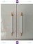 Beyaz Lüx Altın Kulp 96MM Metal Vidalı - Dolap, Şifonyer, Ünite,Komodin, Mutfak Dolabı, Vestiyer Kulbu 5