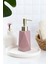 Porselen Sıvı Sabunluk, 250 cc, Pembe, Tezgah Üstü, Banyo ve Mutfak Kullanımı 1