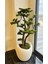 Beton Görünümlü Saksı / Dekoratif Bone Siyah 50 cm Yükseklikte Beyaz 1