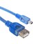 USB 5 Pin Erkek-Usb Dişi 30 cm Şeffaf Ipod Kablosu 1