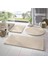 3'lü Peluş Banyo Halısı Takımı Bej 50x90,50x60,50x50 Kaymaz Taban 1