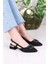077-2058 Fls Saten Toka Detaylı Alçak Topuk Arkası Açık Önü Kapalı Kadın Ayakkabı 1