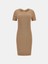 Bodycon Kadın Triko Elbise-Camel 5