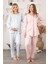 Bone Kadın Lohusa Viskon Klasik 'lü Pijama Takımı 4