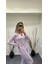 Bayan Önü Düğmeli Desenli Pijama Takımı 2