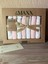Organik Ağız Mendili 7'li–unisex Bebek Mendil-Pembe Yaprak Desen –Pamuk – Kraft Kutulu 4