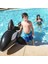 Balina Temalı Yüzme Simidi 203x102 cm, Siyah, Eğlence ve Güvenle Kullanım, 3+ Yaş 4