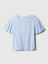 Kız Çocuk Mavi Gap Logo Fırfır Kollu T-Shirt 2