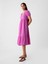 Kadın Pembe Crinkle Gauze Midi Elbise 6