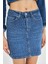 Taşlı Mini Denim Etek 2