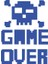 Game Over Sticker 17X17 cm Mavi 1