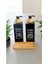 Bambu Standlı Siyah Cam Sıvı Sabunluk Seti, şık ve kullanışlı tasarım, 2'li set 2