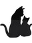 Kedi Gece Lambası LED Işık Algılama Sesle Etkinleşen Siyah Kedi Silüet Lambası Oturma Odası Koridor Mutfak Yatak Odası Duvar Dekoru (Yurt Dışından) 4