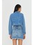 Taş Işlemeli Crop Denim Ceket 3