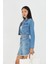 Taş Işlemeli Crop Denim Ceket 4