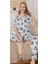 Alissa 6283 Kadın Mickey Mouselu Patlı Pijama Takımı 2