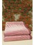 Yaprak Desenli Kadife El ve Yüz Havlusu, 50x90, Pembe, Pamuklu, Yumuşak ve Şık 3