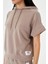 Kapüşonlu Kısa Kol Modal Sweatshirt 2