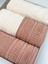 4'lü Banyo Havlu Takımı, Kiremit Krem, 50x90 ve 90x150, Pamuklu, Setli 3