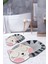 Beyaz 2'li Banyo Halısı Seti, yumuşak ve şık tasarım, kaymaz taban, 60x100 cm 1