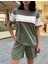 Kadın Kısa Kol Bisiklet Yaka Biye Detaylı Tshirt Şort Modal Kumaş Takım 1