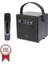 BTS-1688 Yeşil Mikrofonlu Karaoke Bluetooth Hoparlör 1