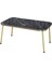 Orta Sehpa Beyaz Elips Gold Metal Ayak Gold 5