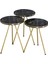 Orta Sehpa Beyaz Elips Gold Metal Ayak Gold 6