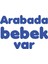 Arabada Bebek Var Sticker 17X17 cm Mavi 1