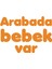 Arabada Bebek Var Sticker 17X17 cm Turuncu 1