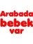 Arabada Bebek Var Sticker 17X17 cm Kırmızı 1