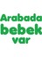 Arabada Bebek Var Sticker 17X17 cm Yeşil 1