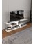 Tv Sehpası Tv Ünitesi Raflı 140 cm Gzd Beyaz 2