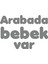 Arabada Bebek Var Sticker 17X17 cm Gri 1