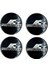 Jant Göbek Arması Ac Schnitzer Tasarım Siyah ve Krom Jant Göbeği Sticker 4'lü Set (5,5 cm Genişlik) 1